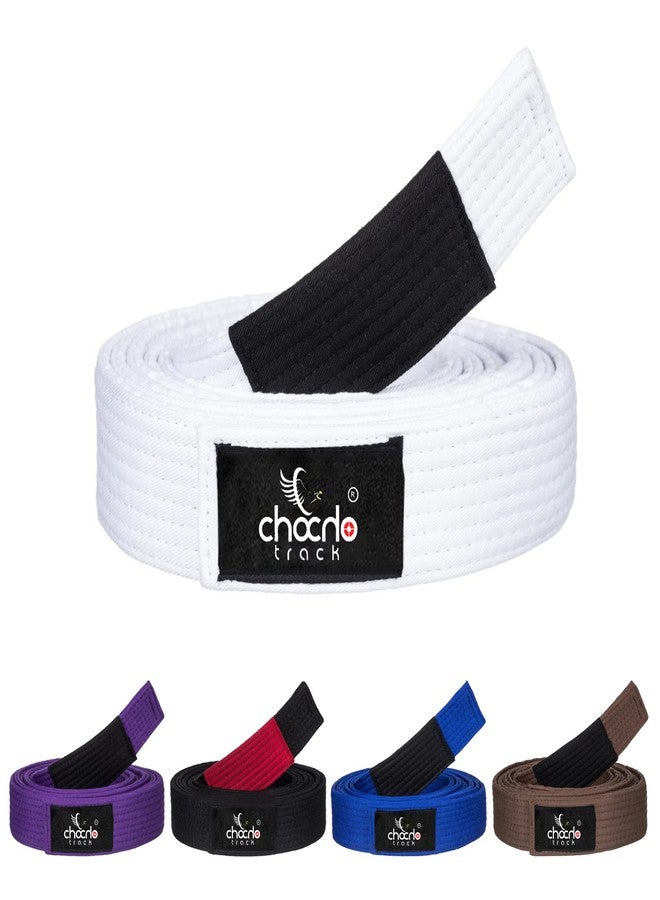 ChoCho Track Jiu Jitsu BJJ Belts Brazilian Adult A1 A2 A3 A4 Black Brown Purple Blue White (White, A1) - Image 1